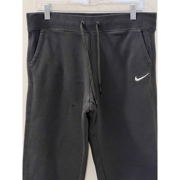 Nike Mens Fleece Sweatpants Nike Embroidered Swoosh Gray Drawstring Size Large - Picture 4 of 12
